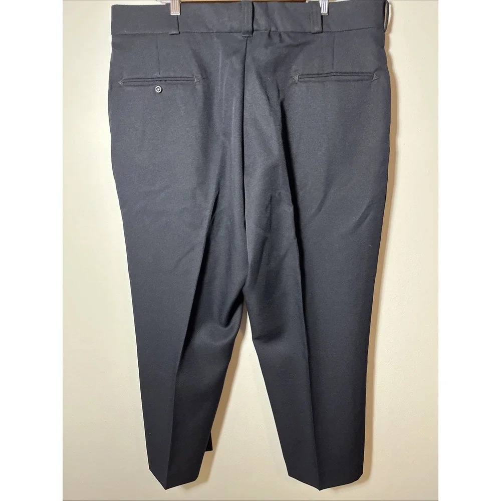 Flying Cross Pants Mens 42L Navy Staight Leg Pockets Wool‎ Blend Dress Attire
